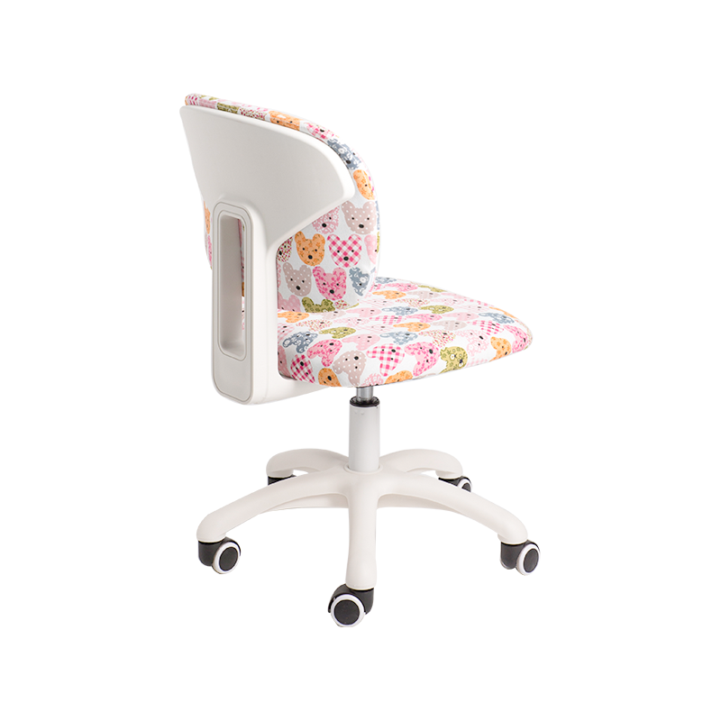 Student office chair-3 pink colorful cartoon fabric student chair for study