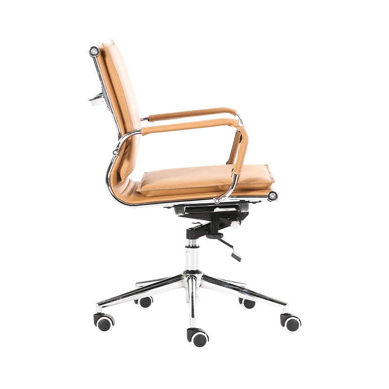 Y-5729A-L Mid back chromed office chair 