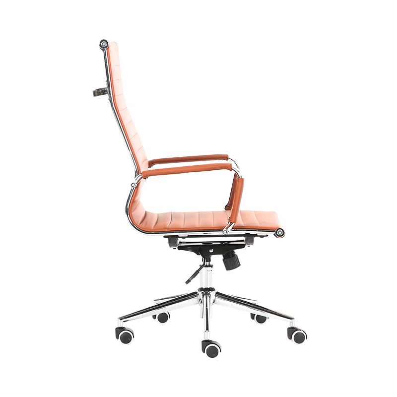 Y-5728-H High back chromed steel pu leather office chair